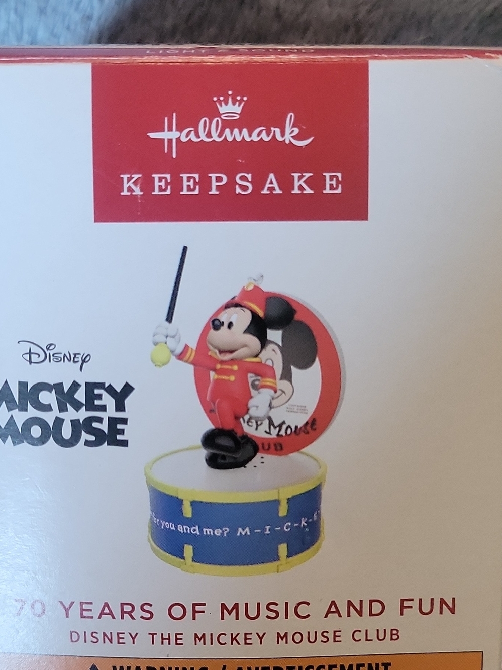 Hallmark Keepsake Disney Mickey Mouse Red Drum Music Ornament